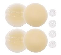 lumcov Copricapezzoli Silicone 2 Paia,8 cm Ø Invisibile Copricapezzoli,Autoadesivi e Riutilizzabili UltraSottili per Donne Copricapezzoli (No. 2 Color)