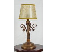 Lume antico lampada da tavolo ferro battuto paralume artigianale rustico art.670