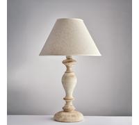 Lume in legno bianco e tortora 1 luce con paralume dm.35 Cascina