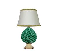 Lume da Comodino Abatjour Ceramica Caltagirone Pigna Siciliana Lampada da Tavolo