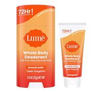 Lume Deodorante per tutto il corpo - Mini tubo di crema invisibile + confezione di barra solida - controllo degli odori a 72 ore - privo di alluminio e bicarbonato di sodio, amante della pelle (Clean