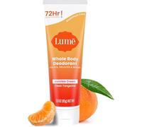 Lume Deodorante per tutto il corpo, tubo di crema invisibile, 72 ore di controllo degli odori, senza alluminio, senza bicarbonato di sodio, delicato sulla pelle, 85 g (mandarino pulito)