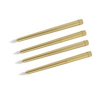 Lume di Candela a LED, Illuminazione Calda Senza Fumo 4 Pezzi Belle Candele Coniche a LED Riutilizzabili Ecologiche per la Festa (Oro)