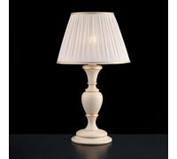 Lume in legno avorio e oro 1 luce con paralume dm.35 Fiorenza
