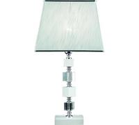 LUME/G LIVIA LUME 1 LUCE BIANCO- TRASPARENTE E CROMO ATTACCO E27 CON PARALUME L.33CM
