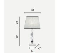 LUME/G LIVIA LUME 1 LUCE OTTANIO- TRASPARENTE E CROMO ATTACCO E27 CON PARALUME L.33CM