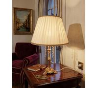 LUME GRANDE CLASSICO ORO CRISTALLO 1 LUCE FRC 4625/40 e.c.o LAMPADA DA TAVOLO E COMODINO