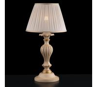 Lume in legno avorio e oro 1 luce con paralume dm.35 Leonardo