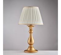 Lume in legno oro antico 1 luce con paralume dm.35 Lucca