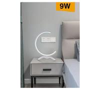 LUME LED 9W LAMPADA TAVOLO ABAT-JOUR STILIZZATA BIANCO LUCE 3000K 6500K 4000K D3