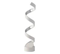LUME LED HELIX BIANCO E ARGENTO SPIRALE 12W 740LM 4000K 14,5X14,5X66CM