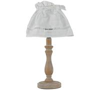 LUME LULLABY BIANCO CON LEGNO E PARALUME IN TESSUTO 1 LUCE ATTACCO E14 18X34CM