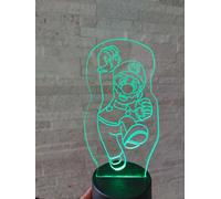 LUME NOTTURNO BAMBINI LED LAMPADA BASE A LED LUCE SERA SUPER MARIO LYON SONIC
