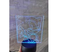 LUME NOTTURNO BAMBINI LED LAMPADA BASE A LED LUCE SERA SUPER MARIO LYON SONIC