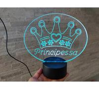 LUME NOTTURNO BAMBINI LED LAMPADA BASE A LED LUCE SERA SUPER MARIO LYON SONIC