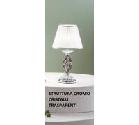 LUME PICCOLO 1306 1 LUCE TRASPARENTE E CROMO ATTACCO E14 H.30+19CM