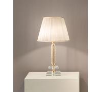 LUME PICCOLO DIDO 1 LUCE CRISTALLO E ORO ATTACCO E14 D.25CM