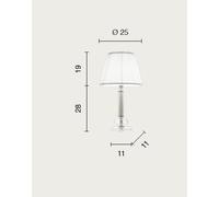 LUME PICCOLO DIDO 1 LUCE FUME' E ORO ATTACCO E14 D.25CM