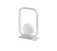 LUME ROXY BIANCO 1 LUCE ATTACCO G9 16X26CM IN ALLUMINIO E SFERA IN VETRO BIANCA