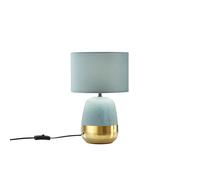 LUME SIOUX VERDE PAVONE E ORO 1 LUCE ATTACCO E27 22X22X45CM IN CERAMICA E VELLUTO