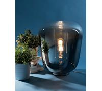 LUME SMOKE CROMO 1 LUCE ATTACCO E27 19,7X25CM IN VETRO SOFFIATO