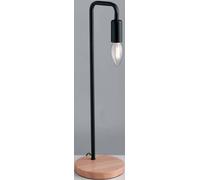 LUME SUSHI NERO CON LEGNO NATURALE 1 LUCE ATTACCO E14 14X45CM