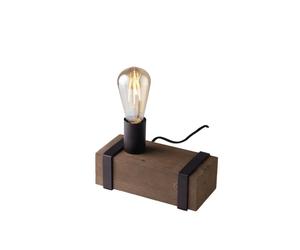 LUME TEXAS LEGNO ANTICHIZZATO E METALLO MARRONE 1 LUCE ATTACCO E27 22X10X14CM