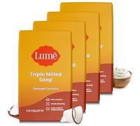 Lume Triple Milled Soap - Rich Moisture & Gentle Cleansing - Paraben Free, Phthalate Free, Skin Safe - 5 ounce (Pack of 4) (Toasted Coconut)