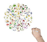 Lumeclat Pacco da 120 cerotti - Impermeabili, Traspiranti e Ipoallergenici, Senza Lattice - Disegni Cartoon Colorati, Protezione per Graffi e Tagli.