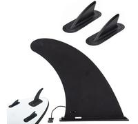 Lumeclat Set di 3 Pinne SUP Universali Rimovibili, con 2 Pinne da Surf FCS e Base, Pinna di Sicurezza per Surf SUP, Accessori di Ricambio per SUP, Kayak Gonflabile, Longboard, Surfboard (Nero)