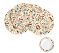 Lumeclat Set di 4 tovagliette rotonde intrecciate, 38 cm, spesse, antiscivolo, lavabili e resistenti al calore, ideali per occasioni speciali, pasti quotidiani, matrimoni e decorazione della cucina