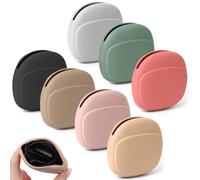 Lumeclat Set di 7 mini-borse, scatola per la conservazione, piccola tasca in silicone per cuffie, chiavi e cavi USB, borsa organizzatrice portatile, ideale per viaggi, custodia per cuffie wireless