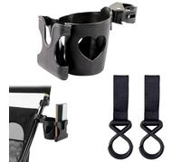 Lumeclat Set porta-bevande universale, con porta bicchiere a forma di cuore e 2 cinghie di fissaggio con ganci, scatola porta telefono, rimovibile e portatile,per bottiglie,biciclette e tazze da caffè