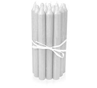 LUMELY Candele danesi a bastoncino bianche, confezione da 12, altezza 18 cm, Ø 2,2 cm, durata di combustione circa 8 ore, candele cilindriche per candelieri