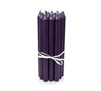 LUMELY Candele danesi a bastoncino viola, confezione da 12, altezza 29 cm, Ø 2,2 cm, durata di combustione circa 14 ore, candele cilindriche a bastoncino