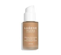 LUMENE Invisible Illumination Tinted Serum Foundation SPF30 with Vegan Collagen Serum & Hyaluronic Acid, Shade 6, 30 ml