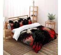 LumeNest Ali scure sanguinanti Set Di Biancheria Da Letto Per 3 Pezzi Con Stampa 3D Gothic Themes Copripiumino Con 2 Federe in Microfibra Morbida E Leggera Super King（260x220cm）