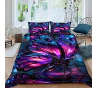 LumeNest Ali Set Di Biancheria Da Letto Per 3 Pezzi Con Stampa 3D Animal Theme Wildlife Copripiumino Con 2 Federe in Microfibra Morbida E Leggera King（220x240cm）