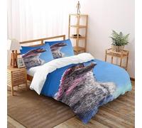 LumeNest Copripiumino Mostro cielo Stampa Grafica 3D Animal Themes Wildlife Set Di Biancheria Da Letto in Microfibra Per Bambini Double（200x200cm）