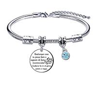 Lumengqi Bracciale Donna Amica - Qualunque Cosa Tu Possa Fare o Sognare di Fare, Incominciala! L'Audacia Ha in Sè Genio, Potere e Magia - Regalo Compleanno e Laurea
