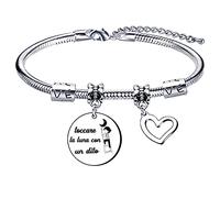 Lumengqi Bracciale Donna Braccialetti Amicizia Regali per Donna, Fidanzata, Migliore Amica,Colleghe, Figlia, Sorella:toccare la luna con un dito Regali Di Ispirazione Compleanno Di Laurea