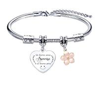 Lumengqi Bracciale Donna Regalo Donna Regali per la moglie Fidanzata Sorella compagno di classe Mamma Amic Braccialetti Amicizia Ciondolo congrazie per esserci sempre regalo di laurea Natale (12)