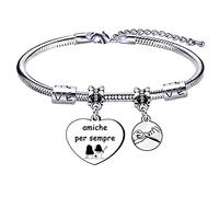 Lumengqi Bracciale Regalo di Natale per Moglie, Fidanzata, Sorella, Amica e Compagno di Classe - Braccialetti Amicizia con Ciondolo Grazie per Esserci Sempre - Regali Laurea