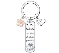 Lumengqi Portachiavi idee regalo Colleghe Portachiave regalo collega donna uomo colleghe amicizia Porta chiavi regalo per colleghi che va via grazie pensione regali per colleghe amica maestra (2)