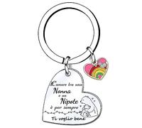 Lumengqi Portachiavi Regalo Nonna Idee Portachiavi Nonna Nipote Regalo Natale Regalo Nonna Compleanno Regalo per Nonna Regali Festa dei Nonni Grazie Regali Originali per Nonna Regalo Personalizzato