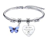 Lumengqi Regali di Laurea Bracciale Laurea Regalo Donna Regali per la Moglie Fidanzata Sorella compagno di classe Amic Braccialetti Amicizia Ciondolo Grazie per esserci sempre Regalo di Natale (16)