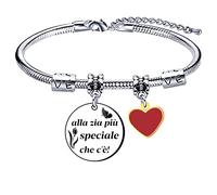 Lumengqi Regalo Bracciale Braccialetto Donna Bracciale zia Nipote Ciondolo Con Incisionealla zia più speciale che c'è!regalo zia compleanno personalizzato Regali di Natale Zia