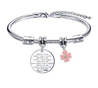 Lumengqi Regalo di Natale Bracciale Regalo Amica Bracciale Amica Regali per la Moglie Fidanzata Sorella Compagno di Classe Amica Braccialetti Amicizia Ciondolo Grazie per esserci sempre Regali Laurea
