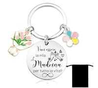 Lumengqi Regalo Madrina Portachiavi | Vuoi essere la mia madrina per tutta la vita? | Proposta madrina, sorpresa battesimo, regalo madrina battesimo regalo madrina cresima,annuncio speciale