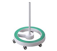 Lumeno Supporto con ruote 6159GR, 6159GN, 6159SW con anello di base grigio o verde, stativo per lampada con lente d' ingrandimento, da lavoro o estetica, adatto alla serie 721X, 821X, 851X verde